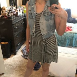 STRIPED TANK TOP SWING DRESS